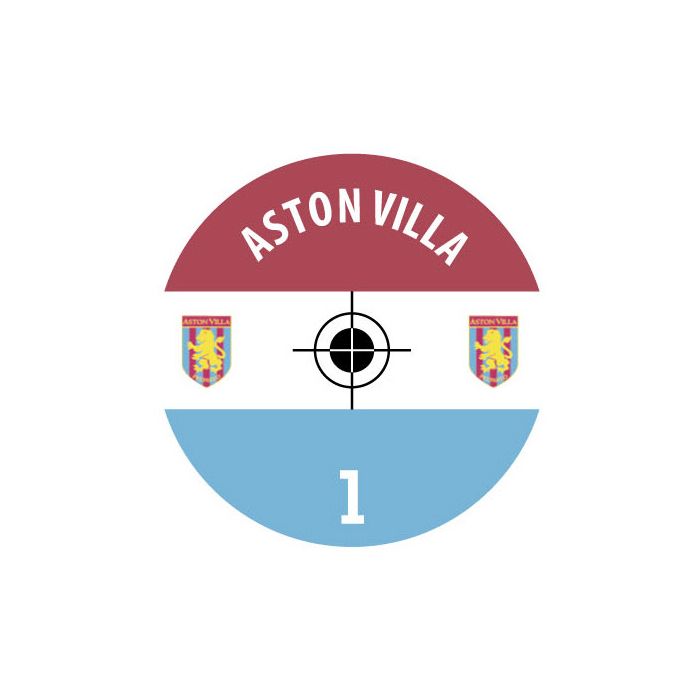 Aston Villa Decals 24 Base Stickers With Badge Name Numbers