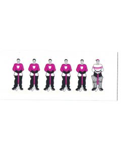 001. SUBBUTEO ICE HOCKEY REPRODUCTION CARD FIGURES. Pink.