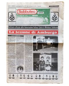1992 ITALIAN 16 PAGE SUBBUTEO NEWSPAPER. JULY TO SEPTEMBER 1992.