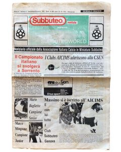 1988 ITALIAN 16 PAGE SUBBUTEO NEWSPAPER.