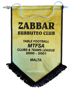 2000-2001 ZABBAR SUBBUTEO CLUB PENNANT.