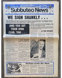 1976 SUBBUTEO NEWS, ISSUE NO. 1. THE ORIGINAL SUBBUTEO NEWSPAPER FROM SEPTEMBER 1976. VERY RARE.