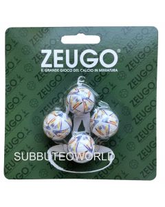 10155. ZEUGO 22mm QATAR 2022 BALLS. Blister Pack Of 4 Balls.
