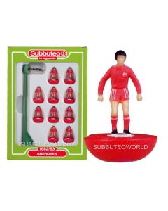 ABERDEEN. Retro Subbuteo Team. Modelled on the LW Figure & Bases From the 1980's. 