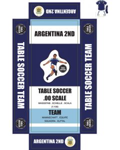 ARGENTINA 2ND. self adhesive team box labels.