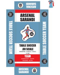 ARSENAL SARANDI. self adhesive team box labels.