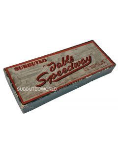 1950's SUBBUTEO SPEEDWAY SET. Comes With 4 Celluloid Riders, Bases, Chutes & Rules.