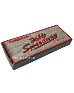 1950's SUBBUTEO SPEEDWAY SET. Comes With 4 Card Riders, Bases, Chutes & Rules.